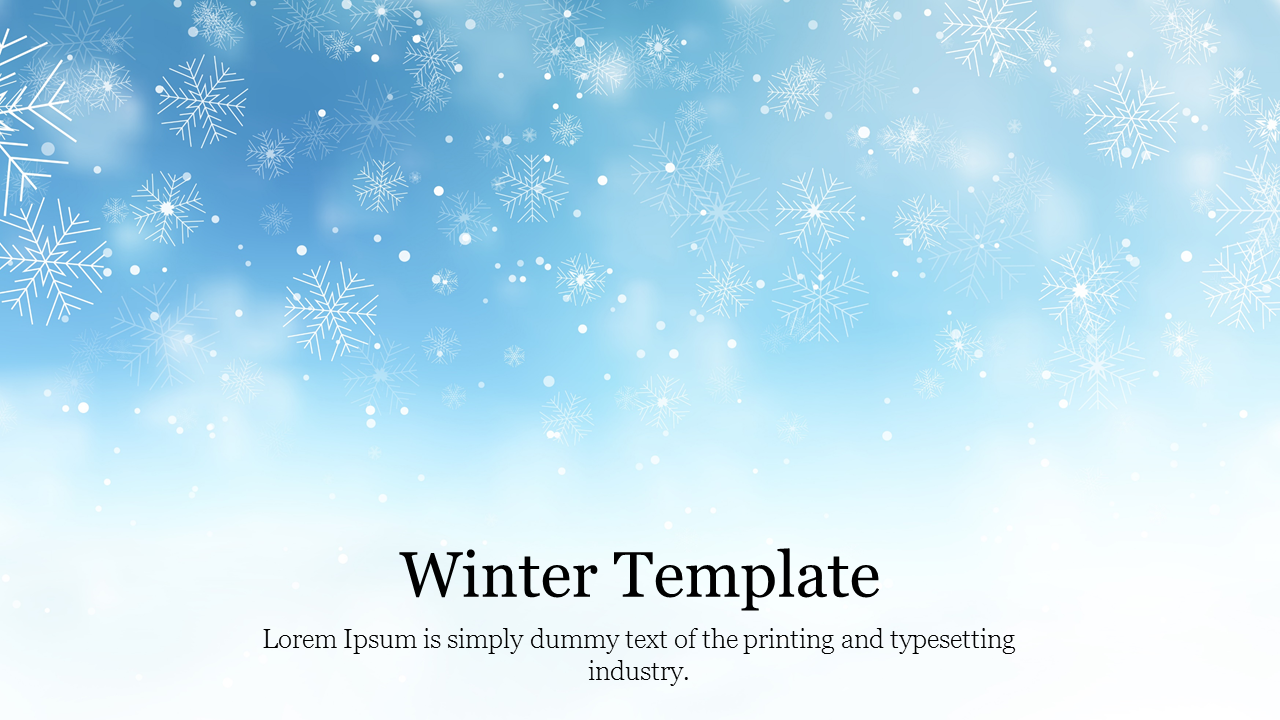 Awesome Winter Template For PowerPoint Presentation